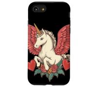 Unicorno di San Valentino dolce e divertente per chi cerca amore Custodia per iPhone SE (2020) / 7 / 8