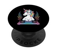Unicorno Dj Party Magico Arcobaleno PopSockets PopGrip Adesivo
