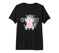 Unicorno Facendo Sollevamento Pesi Maglietta Premium