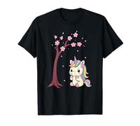 Unicorno Giapponese Ciliegio Fiori Sakura Cultura Manga Maglietta