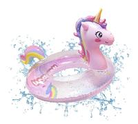 Unicorno Gonfiabile, Darryy Anello di Nuoto, Anello Nuoto, Anello da Nuoto, Salvagente Gonfiabile, Estate, Spiaggia, Festa in Piscina (Pastello, 90)