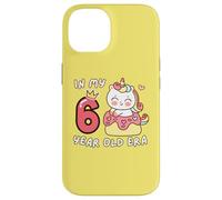 Unicorno in My 6 Year Old Era Carino Divertente Animale 6° Compleanno Custodia per iPhone 14