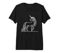 Unicorno Linework Appassionati Maglietta Premium