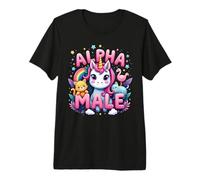 Unicorno Meme Alfa Unicorn Maschio Uomo Alpha Maglietta Premium