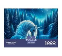 Unicorno Mistico Puzzle 1000 Pezzi Gioco di Puzzle 1000 Pezzi Carta Foresta da Sogno Relax Decorazione Casa Famiglia Regalo Adulti 52x38cm/1000pcs 52x38cm/1000pcs