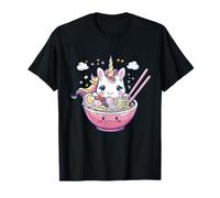 Unicorno Noodle Art Japanese Noodles Anime Kawaii Opere d'arte Maglietta