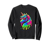 Unicorno Occhiali da sole Ice Cream Drippy Melting liquido colorato Felpa