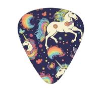 Unicorno Pegasus Rainbow Butterfly 12 plettri per chitarra, spessore 0,46 mm/0,71 mm/0,96 mm, con custodia per chitarra acustica-elettrica, ukulele basso