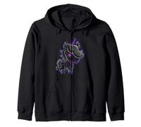 Unicorno Pegasus Skeleton Pastello Arte Gotica Felpa con Cappuccio