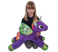 Unicorno Peluche 65cm Viola Pony Cavallo Magico Disteso con Ali