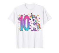 Unicorno per 10° Compleanno per Bambine di 10 Anni Maglietta