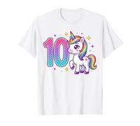 Unicorno per 10° Compleanno per Ragazze, 10 Anni Maglietta