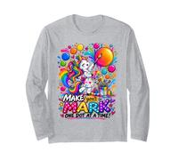Unicorno per Ragazze DOT Day Make Your Mark Art Teacher Kids School Maglia a Manica