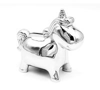 Unicorno Piggy Bank Bambini Argento Placcato Protezione-Appannamento Ragazza