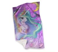 Unicorno Plaid Personalizzato Collezione Idea Regalo Inverno Compleanno Natale coperta pile Letto Caldo casa divano bambina bambini colorato con Nome stampa personalizzata 100x150cm 6