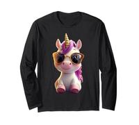 Unicorno Pony Cavaliere Pony Fattoria Cavalli che Cavalcano Maglia a Manica