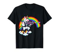 Unicorno Rainbow Blaster Magical Hearts Design Maglietta