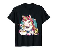 Unicorno Ramen Bowl Anime Kawaii Artwork Japanese Noodles Maglietta