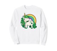 Unicorno San Patrizio Arcobaleno/Trifoglio Verde Kawaii Carino Felpa