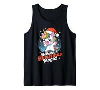 Unicorno Santa Believe in Christmas Magic Holiday Canotta
