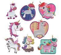 Unicorno Set 8 Pezzi - Toppe Termoadesive Patch Toppa Ricamate