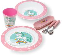 Unicorno Set Stoviglie Bambini - Piatto, Ciotola, Tazza E Posate Bambini, Set Pa