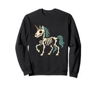 Unicorno Skeleton Fantasy Felpa