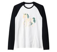Unicorno Skeleton Fantasy Maglia con Maniche Raglan