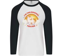 Unicorno Sono Troppo Magico Per Te Uomo L/S Maglietta Da Baseball