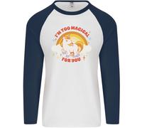 Unicorno Sono Troppo Magico Per Te Uomo L/S Maglietta Da Baseball