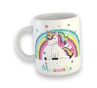 Unicorno Tazza Mug in Ceramica Colazione Felice Idea Regalo Natale Compleanno Originali e Divertente Unicorni Festa Compleanno bambina bambini Stampa Personalizzata con nome bimba 2
