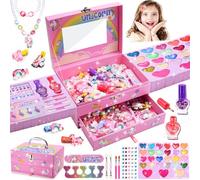 Unicorno Trucchi Bambina 3-9 Anni, Giochi 4-8 Anni, Valigetta Compleanno Regalo, Trousse Trucchi Femmina