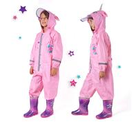 Unicorno Tuta Intera Pioggia Impermeabile 3 - 8 anni Bambina Ragazza Perletti