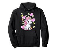 Unicorno Unicorni Bambino Bambini Ragazze Creature mitiche Compleanno Felpa con Cappuccio