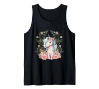 Unicorno unicorni creature mitiche natura fiori fiore donne bambino Canotta