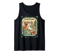 Unicorno Unwrapped Present Christmas Morning Magic Retro Canotta