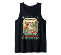 Unicorno Unwrapped Present Christmas Morning Magic Retro Canotta