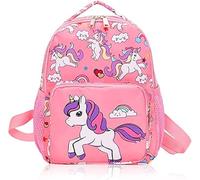 Unicorno Zaini per Bambini, Zainetto Asilo Bambino, Zaino per Scuola Materna Bambino Piccolo Stampa del Fumetto Zaino con Tasche Rosa