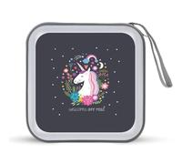 Unicorns Are Real - Custodia per CD con 40 scomparti per DVD, per auto, casa, viaggio