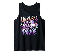 Unicorns Are Real I'm Proof - Animale arcobaleno pastello divertente Canotta