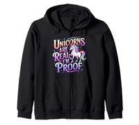 Unicorns Are Real I'm Proof - Animale arcobaleno pastello divertente Felpa con Cappuccio
