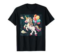 Unicorn's Balloon Adventure per un design divertente e giocoso Maglietta