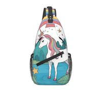 Unicorns by the river Borsa a tracolla casual durevole grande capacità leggera e traspirante adatta per vari luoghi all'aperto