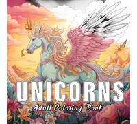 Unicorns: Coloring books for adults with 60 sketches of unicorns.