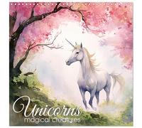 Unicorns, magical creatures (Wall Calendar 2026 12" x 24" / 30 x 60 cm (aperto) Calvendo 12 Month Wall Calendar