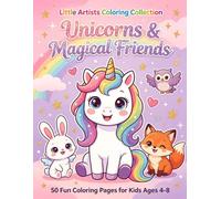 Unicorns & Magical Friends: kids coloring book