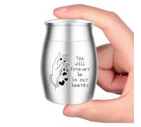 UNICRAFTALE 1 piccola urna souvenir per ceneri umane, zampe di animali e mani, mini urna per ceneri di animali in acciaio inox, supporto per cenere di animali in acciaio inox, You Will Forever be in