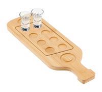 UNICRAFTALE 1 pz Tequila Shot Board Shot Glass Holder Display con Shot Supporto per Bicchieri Da Vino Vassoio di Servizio In Legno per Ristorante Bar Cucina Festa Riunione(Vetro non incluso)