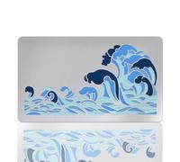 UNICRAFTALE 1 stencil in metallo a onde del mare, in acciaio inox, modello da colorare con oceano hawaiano, stencil in metallo, per intagliare il legno, disegno, incisione, scrapbooking, diario, fai