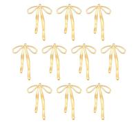 UNICRAFTALE 10 Pz 18K Placcato Oro Ciondolo Fiocco Ciondolo Metallo Ciondolo Gioielli Connettore Ciondolo In Acciaio Inossidabile Pendenti per Fai Da Te Orecchini Collana Bracciale Creazione Festa